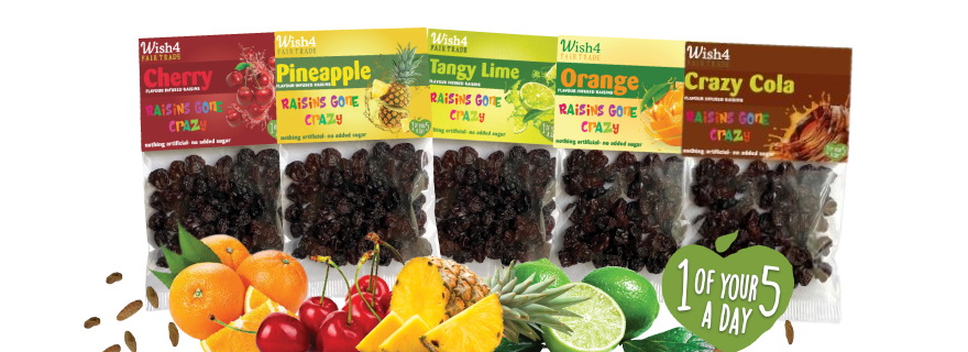 FAIRTRADE FLAVOURED RAISINS FAIRTRADE FLAVOURED RAISINS